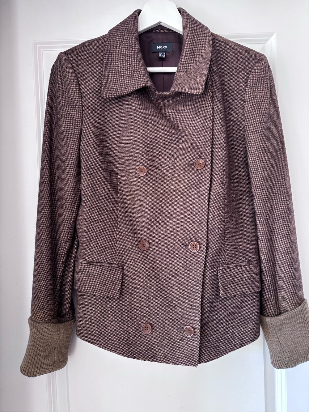 Mexx Women’s Blazer- Brown with Ribbed Cuffs